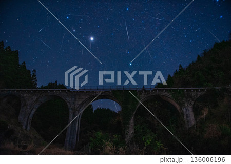 栗木野橋梁（金剛野橋）とふたご座流星群 136006196