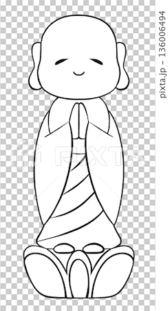 お地蔵さんのイラスト 136006494