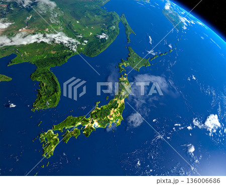宇宙から見た日本列島 宇宙から見た日本列島 136006686