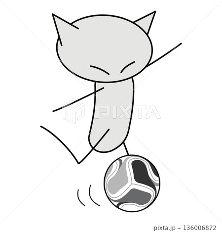 サッカー!シュートする猫 サッカー!シュートする猫 136006872