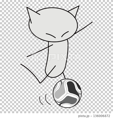 サッカー!シュートする猫 サッカー!シュートする猫 136006872
