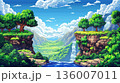 レトロ横スクロール風・滝と遺跡のマップ 136007011