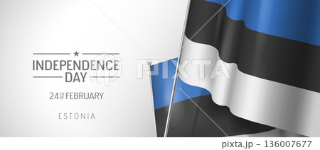 Estonia happy independence day greeting card, banner vector illustration Estonia happy independence day greeting card, banner vector illustration 136007677