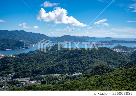 稲佐山展望台から見る女神大橋方面の風景 稲佐山展望台から見る女神大橋方面の風景 136008855