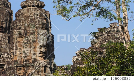 カンボジア アンコールトム バイヨン寺院 136008883