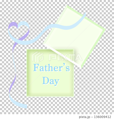 Father's Day title frame ribbon yellow-green light blue vector Father's Day title frame ribbon yellow-green light blue vector 136009412