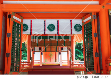 Main building interior of Usa Jingu shrine, Oita, Japan 136010052