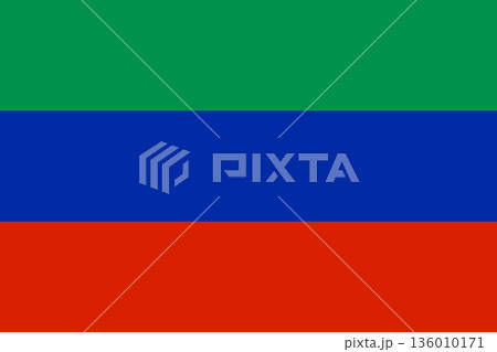 Flag of Dagestan Green, Blue, and Red Horizontal Stripes, National Banner of the Republic of Dagestan, Russia, Representing Regional Unity, Culture, and Identity Flag of Dagestan Green, Blue, and Red Horizontal Stripes, National Banner of the Republic of Dagestan, Russia, Representing Regional Unity, Culture, and Identity 136010171