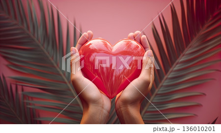 female hands with heart 136010201
