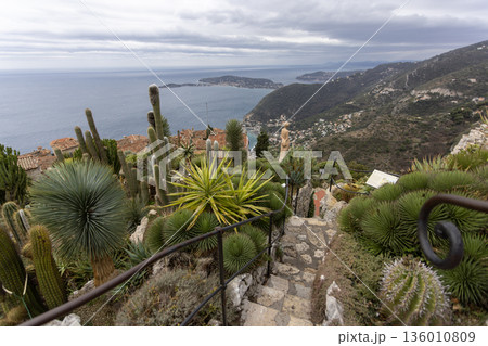 top view of Exotic Garden of Eze	 136010809