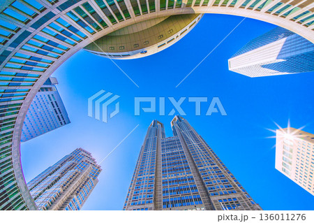 日本の東京都市景観 東京都庁や晴れ渡る空などを望む…新たな未来へ…=令和8年1月25日 日本の東京都市景観 東京都庁や晴れ渡る空などを望む…新たな未来へ…=令和8年1月25日 136011276