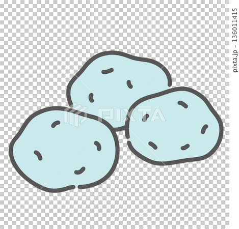 じゃがいものイラスト（炭水化物/野菜/デンプン） 136011415