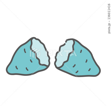 さつまいものイラスト（焼き芋/食物繊維/炭水化物） 136011416