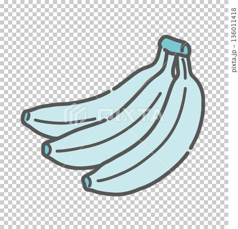 バナナのイラスト（エネルギー補給/炭水化物/果物） 136011418