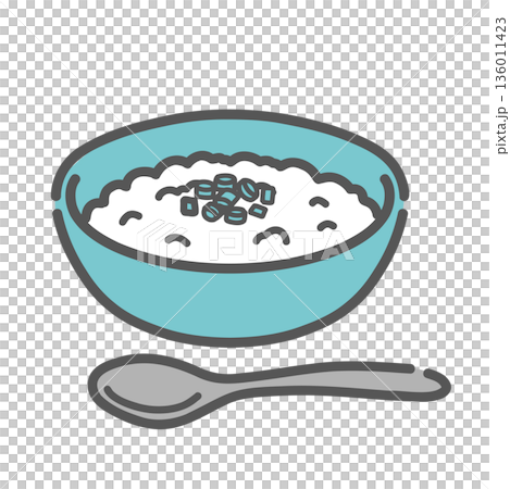 Illustration of porridge (easy to digest/cold/caregiver food) 136011423