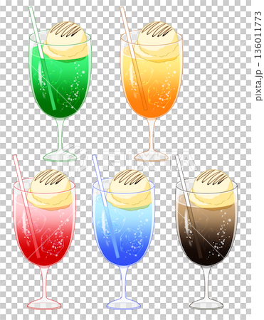 Colorful soda float illustration 136011773