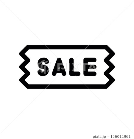 A minimal flat design icon with a modern look discount tag A minimal flat design icon with a modern look discount tag 136011961