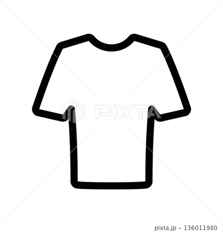 A minimal flat design icon with a modern look T-shirt A minimal flat design icon with a modern look T-shirt 136011980