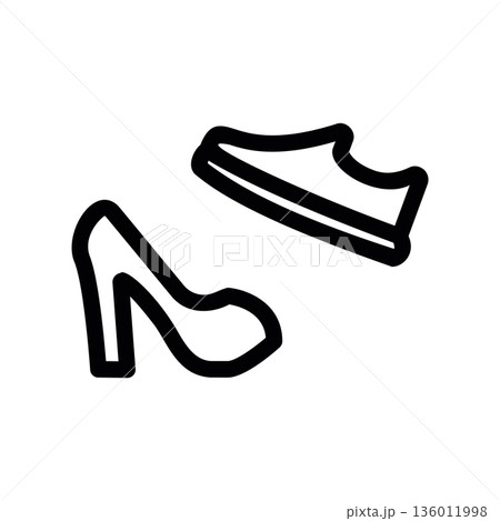 A minimal flat design icon with a modern look everyday shoes 136011998