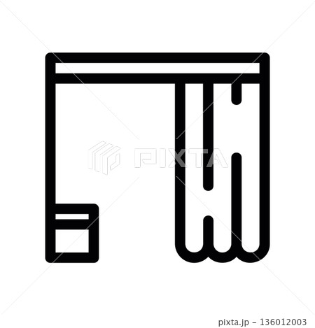 A minimal flat design icon with a modern look fitting room A minimal flat design icon with a modern look fitting room 136012003
