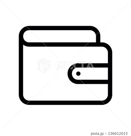 A minimal flat design icon with a modern look wallet 136012015