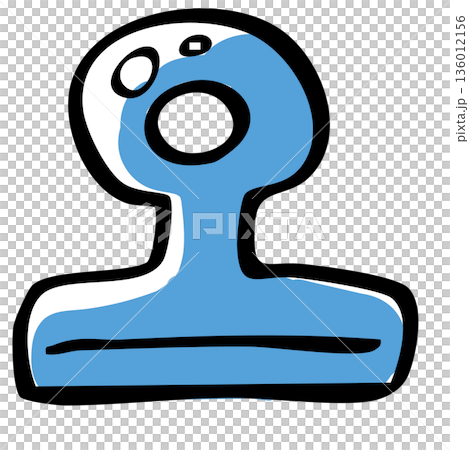 シンプルな手描きの目玉クリップのイラスト シンプルな手描きの目玉クリップのイラスト 136012156