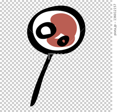 簡單的手繪圖釘/大頭針插圖 136012157