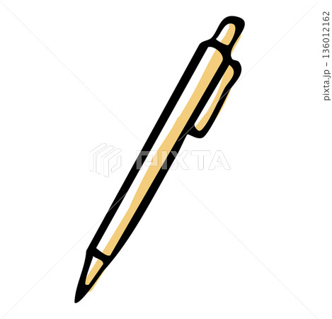 シンプルなペン(ボールペン)のイラスト シンプルなペン(ボールペン)のイラスト 136012162