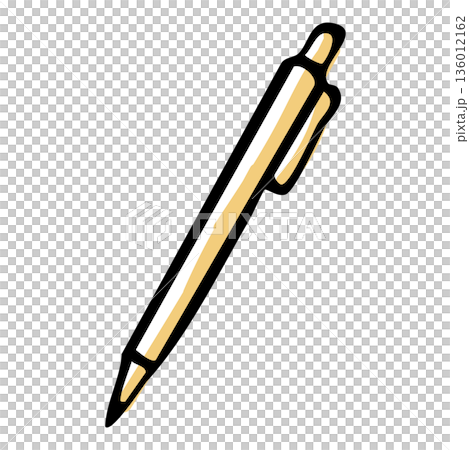 シンプルなペン(ボールペン)のイラスト シンプルなペン(ボールペン)のイラスト 136012162