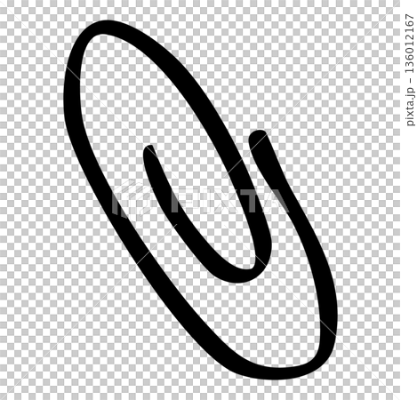 手描き風のペーパークリップのイラスト素材 136012167