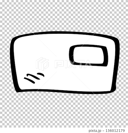 手繪橫向視窗信封的插圖素材 136012179