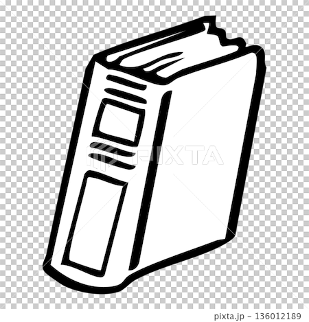 Hand-drawn line drawing document file/binder illustration material Hand-drawn line drawing document file/binder illustration material 136012189