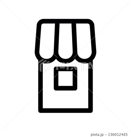 A minimal flat design icon with a modern look store 136012485
