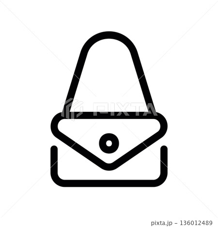 A minimal flat design icon with a modern look handbag A minimal flat design icon with a modern look handbag 136012489