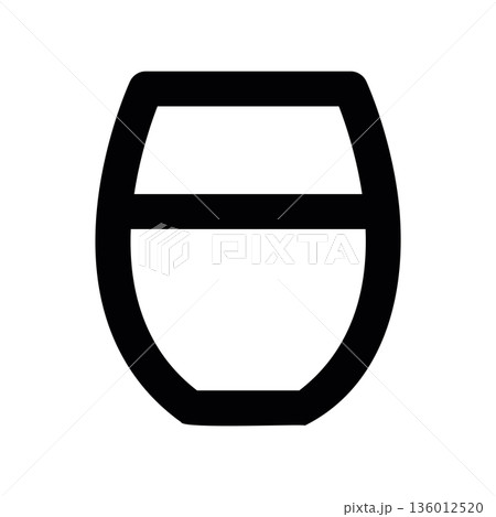 A minimal flat design icon with a modern look shot glass A minimal flat design icon with a modern look shot glass 136012520