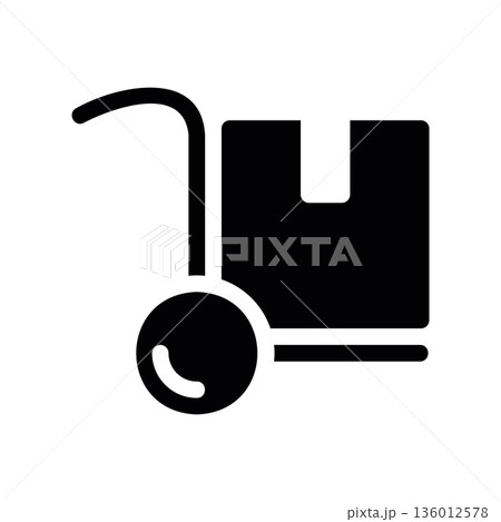 A minimal flat design icon with a modern look pallet truck A minimal flat design icon with a modern look pallet truck 136012578