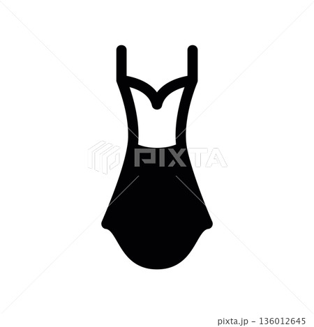 A minimal flat design icon with a modern look halter dress A minimal flat design icon with a modern look halter dress 136012645