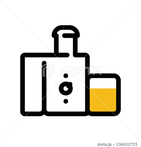 A minimal flat design icon with a modern look juicer 136012735