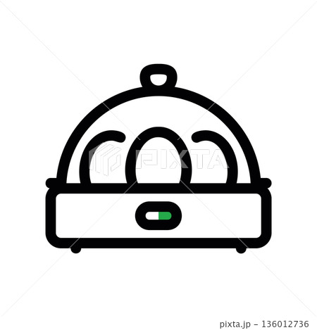 A minimal flat design icon with a modern look egg boiler 136012736