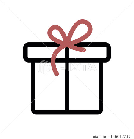 A minimal flat design icon with a modern look box 136012737