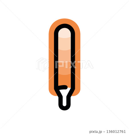 A minimal flat design icon with a modern look light bulb, lighting brightness 136012761