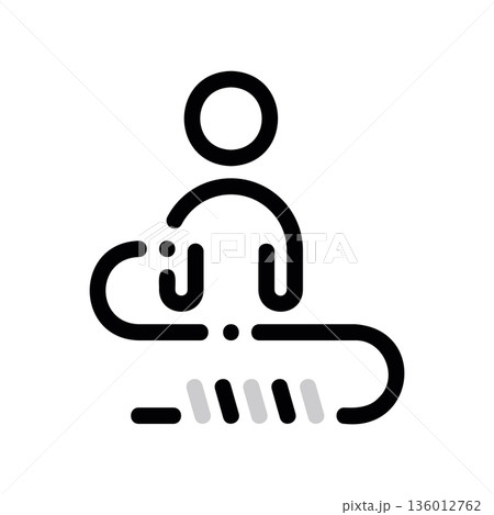 A minimal flat design icon with a modern look man connected A minimal flat design icon with a modern look man connected 136012762