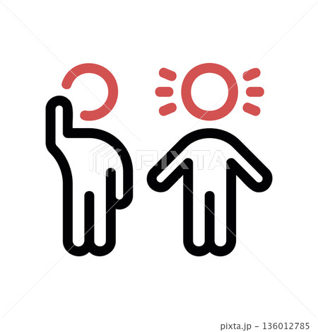 A minimal flat design icon with a modern look symptoms of the disease 136012785