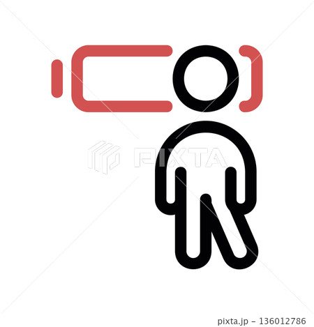 A minimal flat design icon with a modern look symptom of illness 136012786