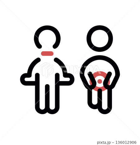 A minimal flat design icon with a modern look symptoms of the disease 136012906