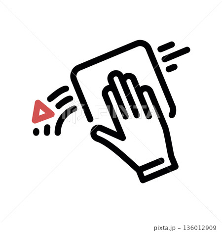 A minimal flat design icon with a modern look surface treatment 136012909