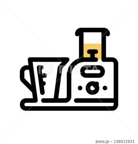 A minimal flat design icon with a modern look food processor 136012931