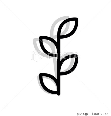 A minimal flat design icon with a modern look plant, sprout A minimal flat design icon with a modern look plant, sprout 136012932