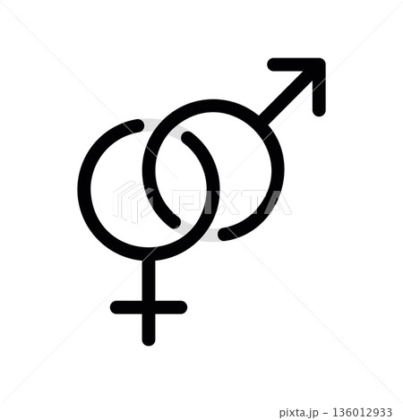 A minimal flat design icon with a modern look genders 136012933