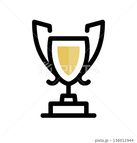 A minimal flat design icon with a modern look winner cup 136012944